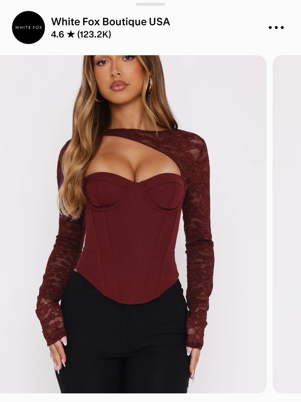 White Fox Boutique Corset Top